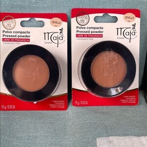 Maja Spain Pressed Powder, Mirror and Tassel Compartment Set of 2